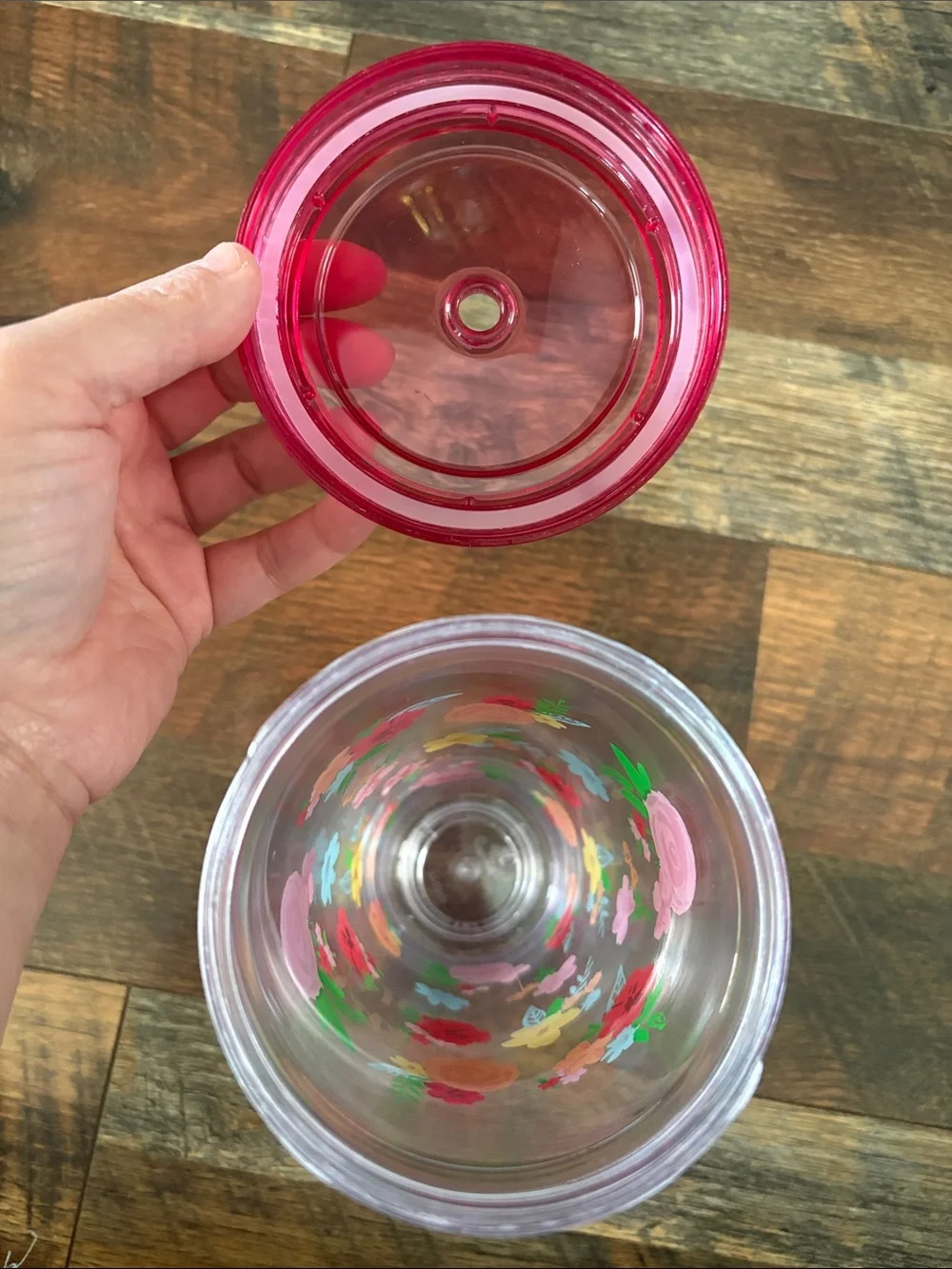 The Pioneer Woman Floral 'Happy Birthday' Tumbler - Hot Pink Lid